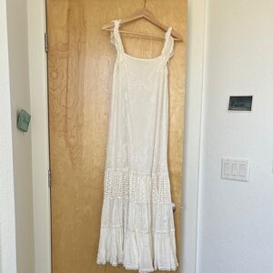 White Eyelet Maxi Dress